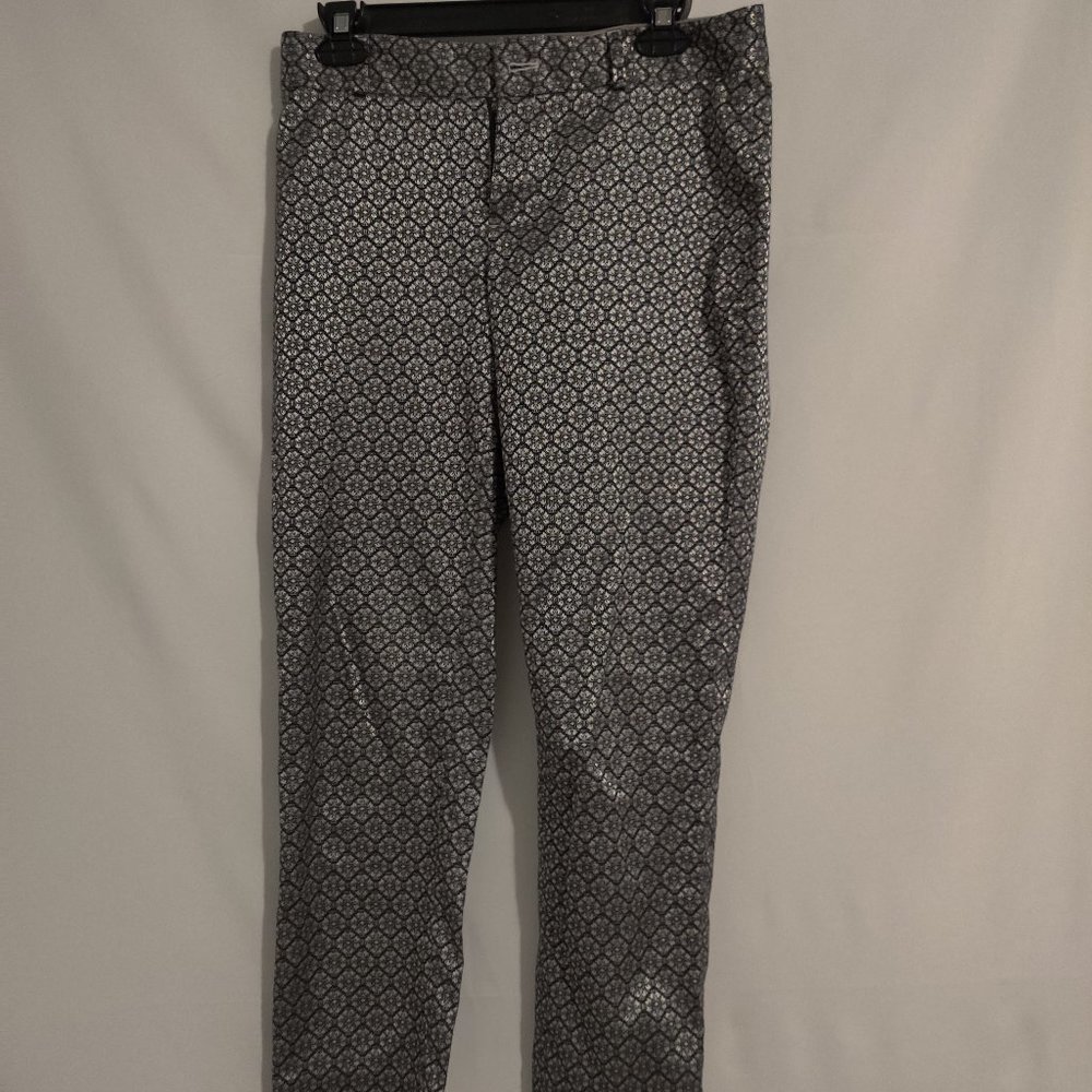 Banana Republic Camden Shiny Silver Pants